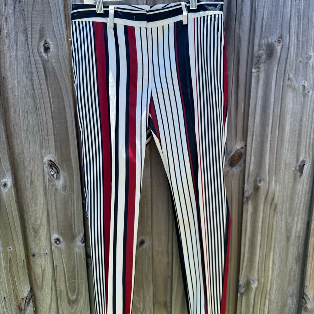 Les Copains Blue Striped Pants